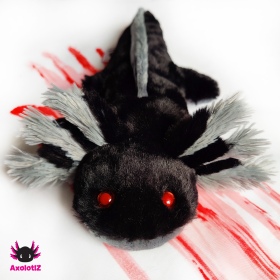 Zombie Axolotl Stofftier mit Knochen