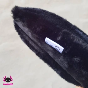 Axolotl Stofftier schwarz-grau
