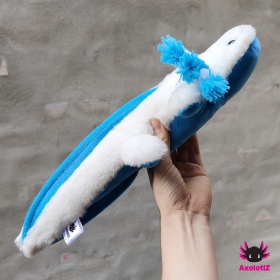 Axolotl Plush white-blue