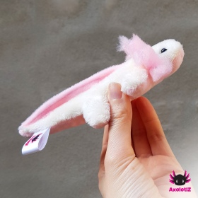 Axolotl Mini-Stofftier weiß-rosa