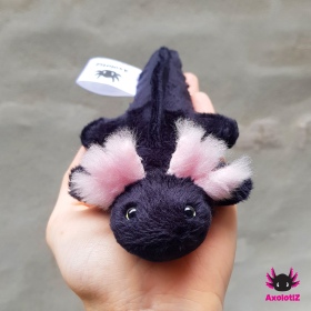 Axolotl Mini-Plush black-lightpink