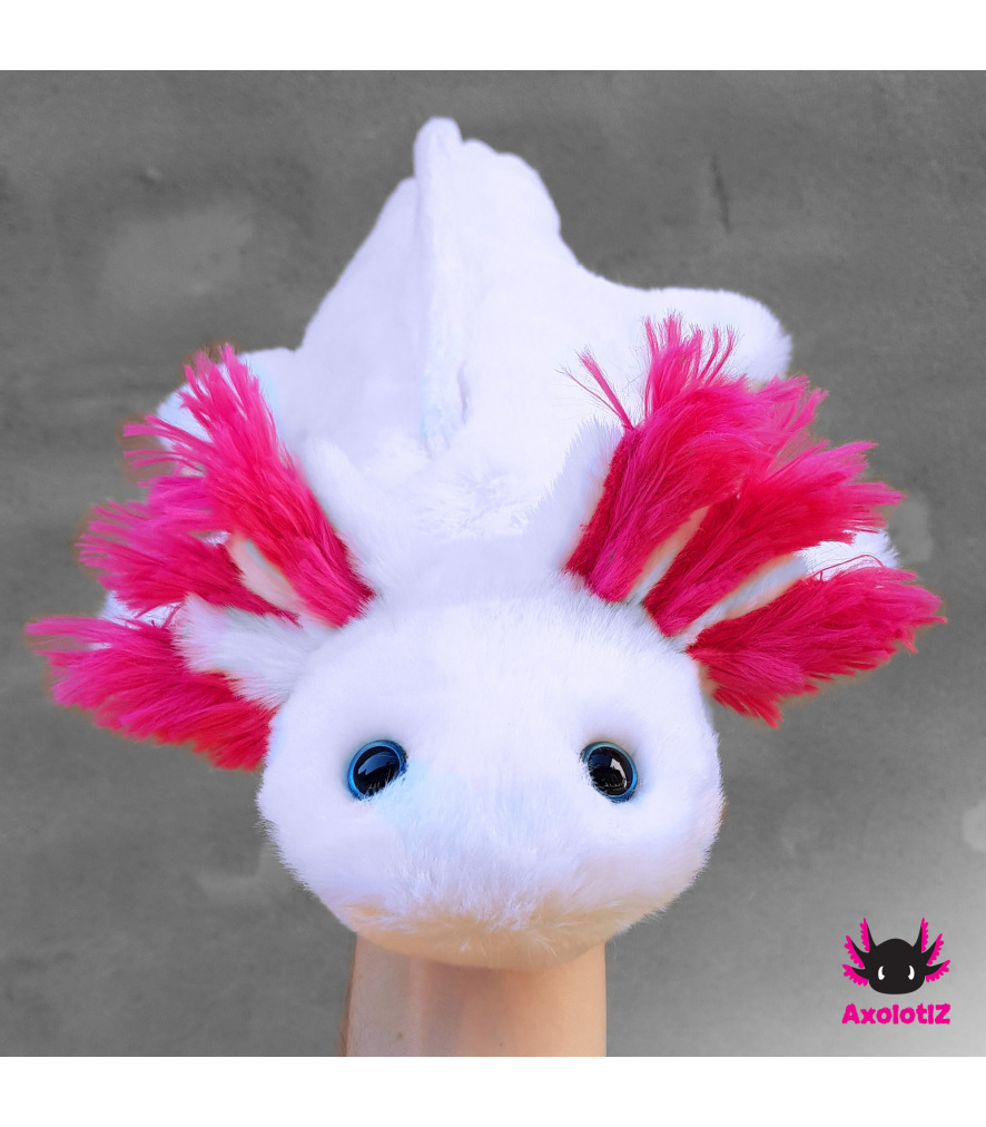 Axolotl Plush white-pink 2.0