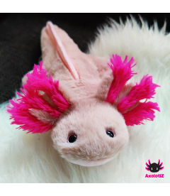 Axolotl Stofftier rosa-pink 2.0