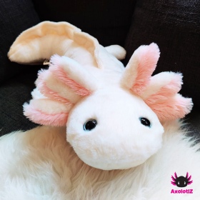 Axolotl Plush white-lightpink 80cm