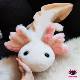 Axolotl Plush white-lightpink 80cm