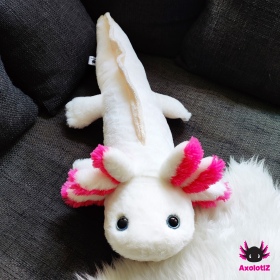 Axolotl Plush white-pink 80cm