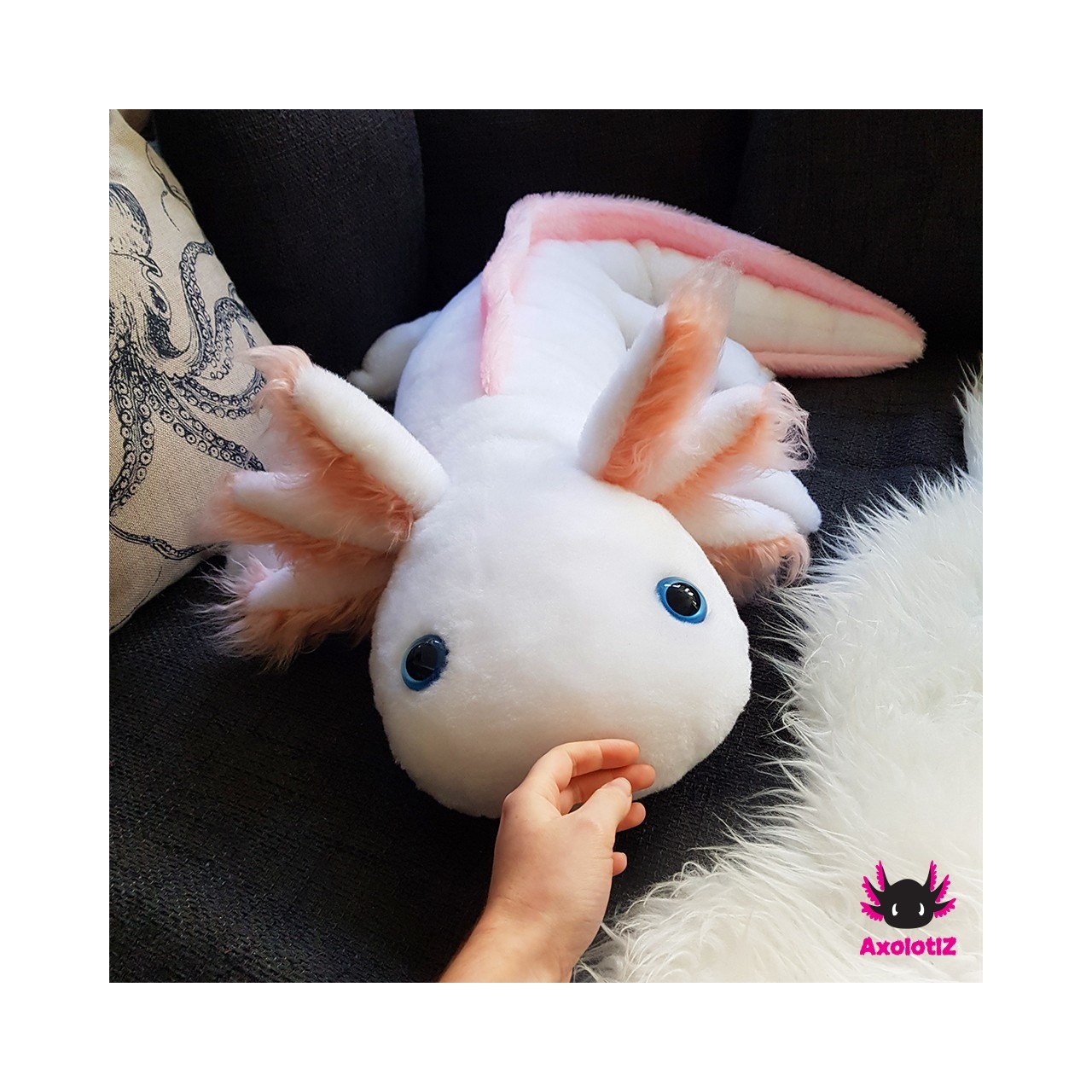 XXL-Axolotl white-lightpink 120cm