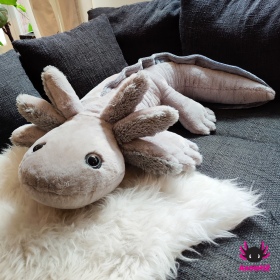 XXL-Axolotl lightgrey 120cm