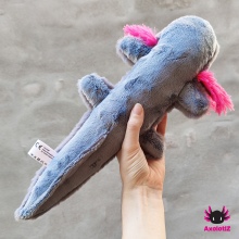 Axolotl Stofftier grau-pink