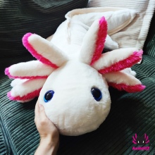 XXL-Axolotl white-pink 120cm