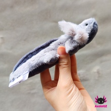 Axolotl Mini-Plush lightgrey