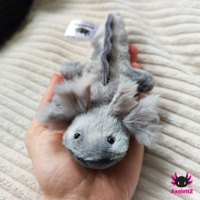 Axolotl Mini-Plush lightgrey