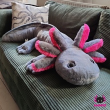 Pre-Order! XXL-Axolotl grey-pink 120cm