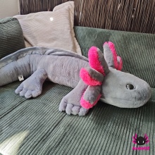 Pre-Order! XXL-Axolotl grey-pink 120cm