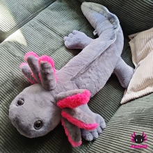 Pre-Order! XXL-Axolotl grey-pink 120cm