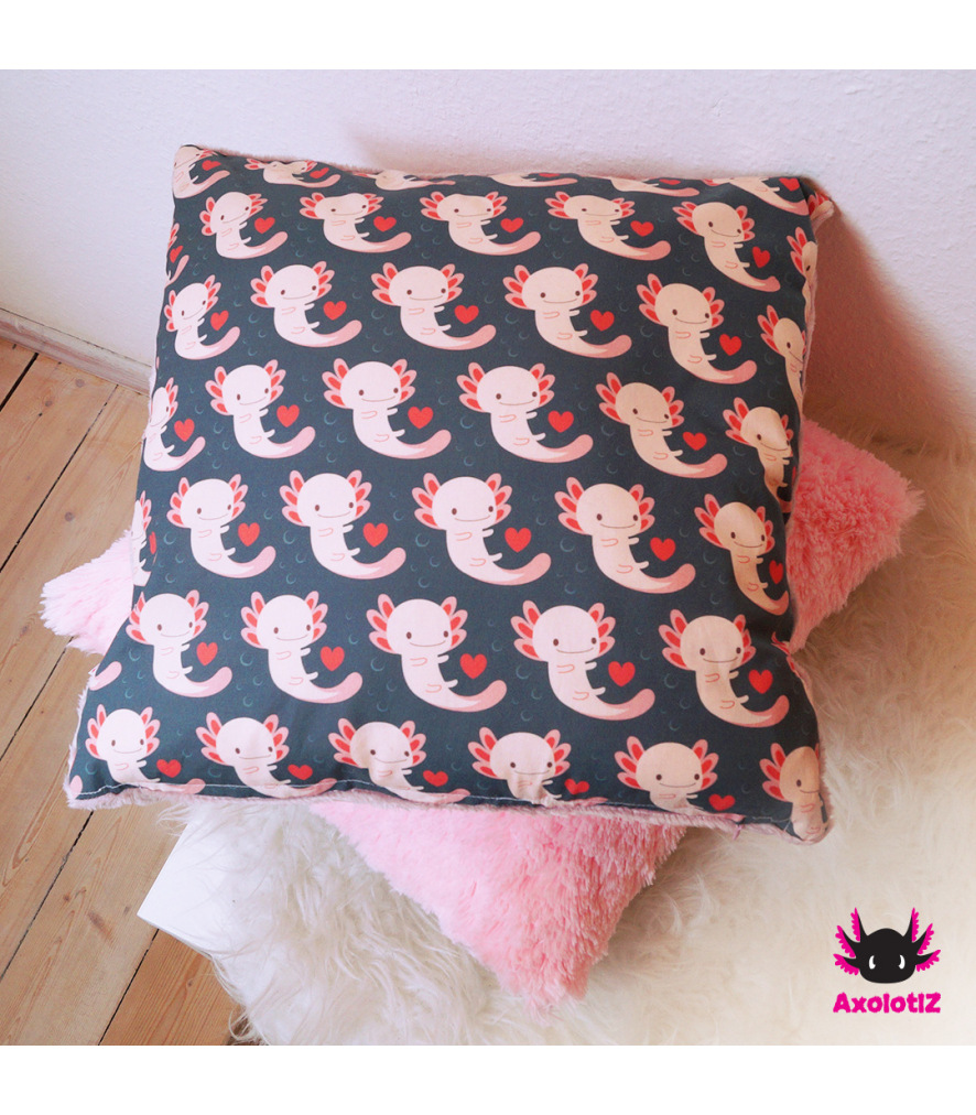 Pillow with Axolotl