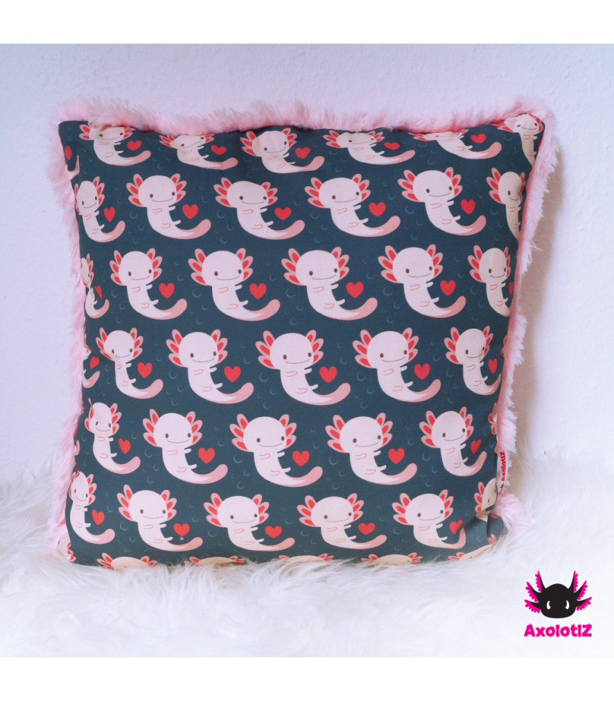 Pillow with Axolotl