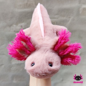 Axolotl Stofftier rosa-pink