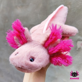 Axolotl Stofftier rosa-pink