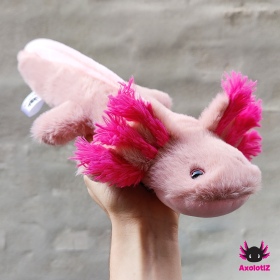 Axolotl Stofftier rosa-pink