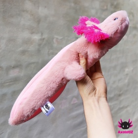 Axolotl Stofftier rosa-pink