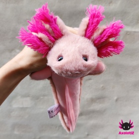 Axolotl Stofftier rosa-pink