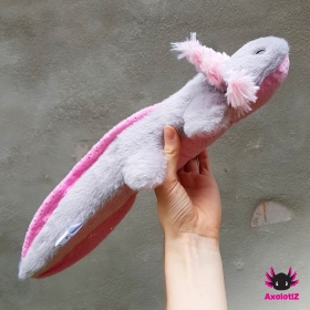 Axolotl Plush lightgrey-lightpink