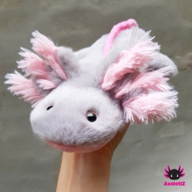 Axolotl Plush lightgrey-lightpink