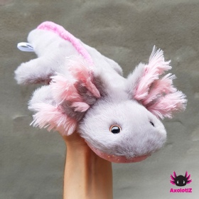 Axolotl Plush lightgrey-lightpink