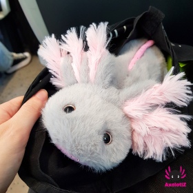 Axolotl Plush lightgrey-lightpink