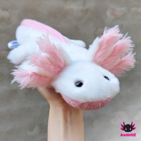 Axolotl Plush Glitter white-lightpink