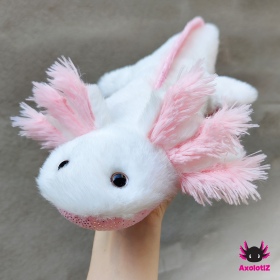 Axolotl Plush Glitter white-lightpink