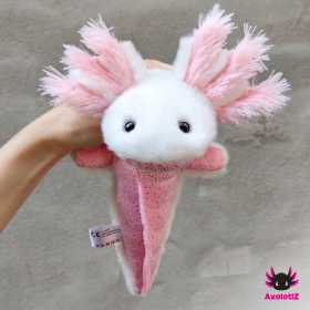 Axolotl Plush Glitter white-lightpink