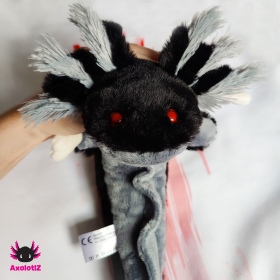 Zombie Axolotl Stofftier mit Knochen