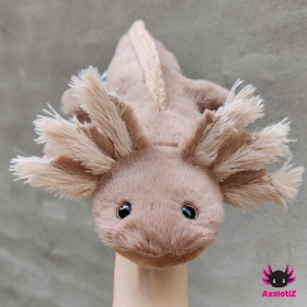 Axolotl Stofftier hellbraun-beige