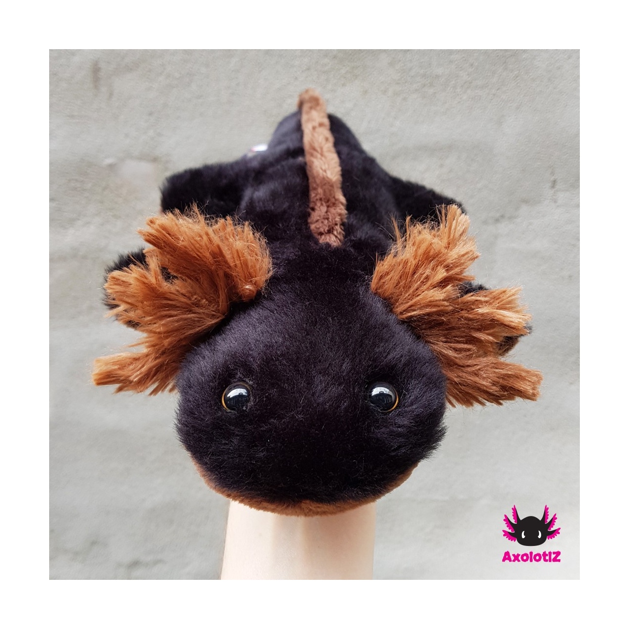 Axolotl Plush black-brown